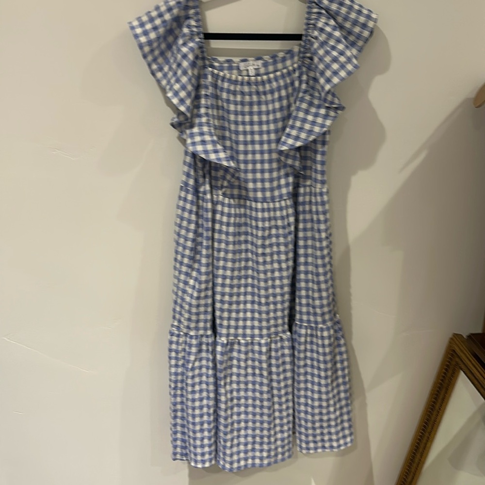 Gingham midi dress